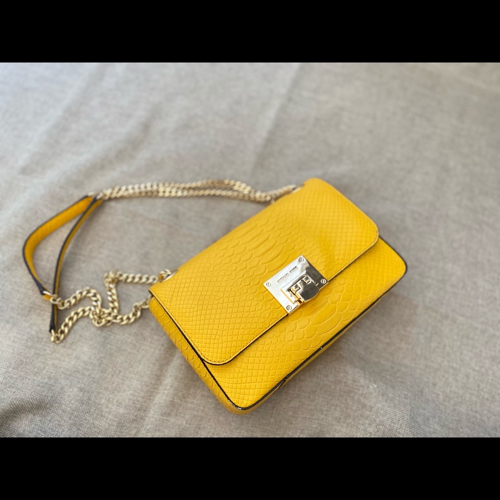 Michael Kors Tina Medium Embossed Leather Purse